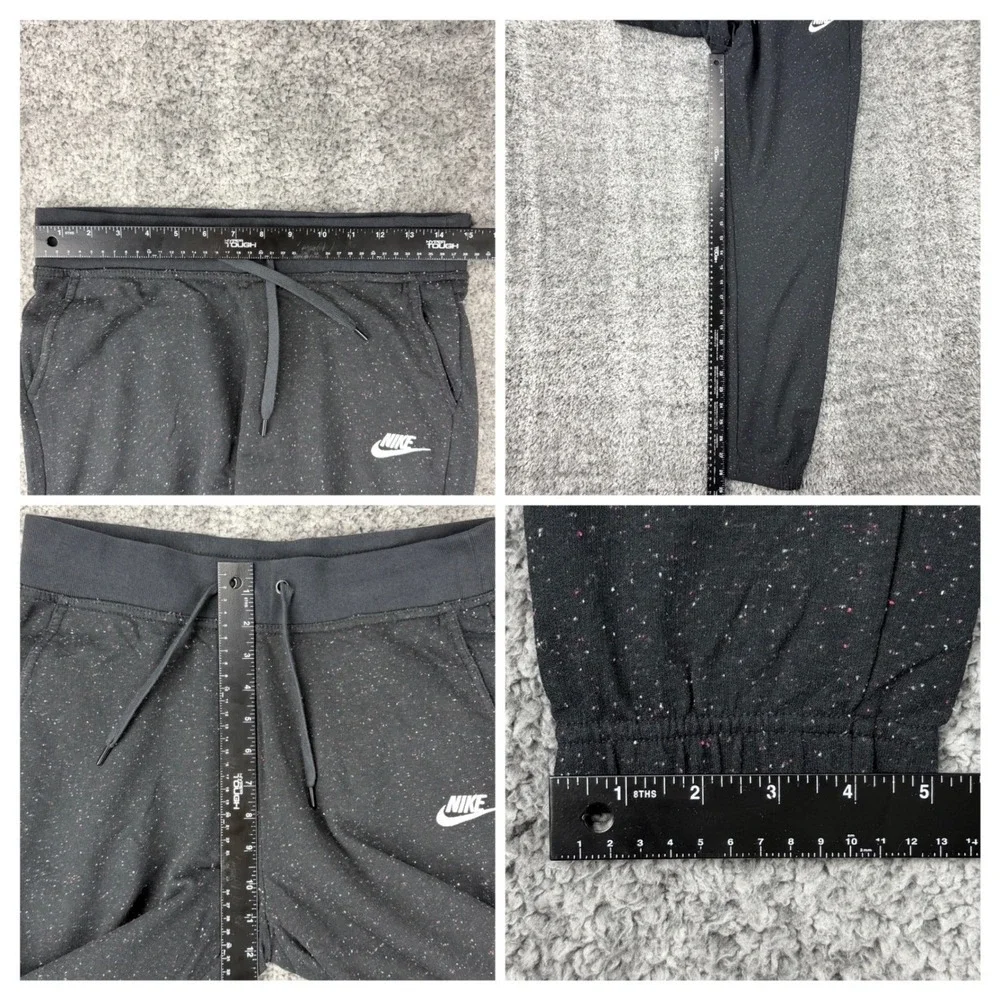 Nike Men's M W30xL28 Black Jogger Sweatpants Confetti Speckled Casual Activewear